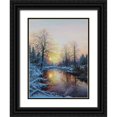 thumbnail image 1 of Cernov, Ivan 12x14 Black Ornate Wood Framed with Double Matting Museum Art Print Titled - Where February meets the Spring IV, 1 of 4