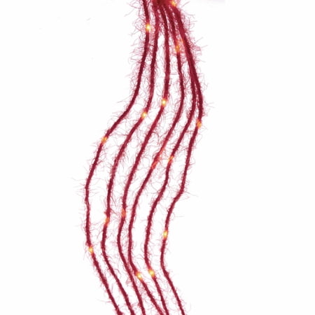 Kurt Adler 120-Light Red Fuzzy Multi Strand LED Set