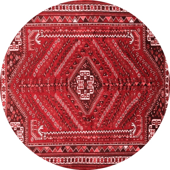 Ahgly Company Indoor Round Persian Red Traditional Area Rugs, 3' Round