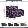 thumbnail image 2 of Xoenoiee Purple Butterfly Print Recliner Loveseat Cover, Stretch Sofa Slipcover, 2 Seater Reclining Couch Cover with Side Pockets and Non-Slip Elastic Bottom, 2 of 6