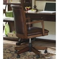 thumbnail image 2 of Ashley H619-01A Devrik Medium Brown Swivel Upholstered Office Chair, 2 of 3