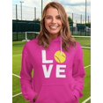 thumbnail image 4 of Tstars Love Softball Women's Hoodie - Ideal Birthday Gift for Softball Fans and Players - Comfortable Sportswear - Show Your Softball Passion - Perfect Apparel for Softball Moms, 4 of 6