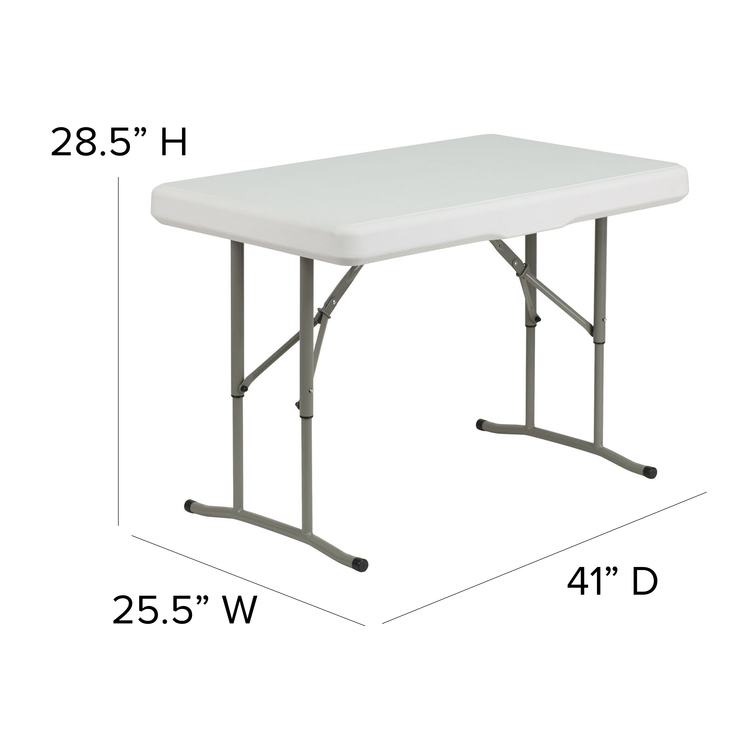 Flash Furniture 3 Piece Portable Plastic Folding Bench and Table Set - image 5 of 11