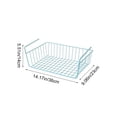 thumbnail image 3 of Under Shelf Storage Basket, Wrought Iron Hanging Organizer with Large Capacity and Tool Free Slide On Design, Space Saving Cabinet Shelf Rack for Kitchen Pantry Bathroom Bedroom, 3 of 9