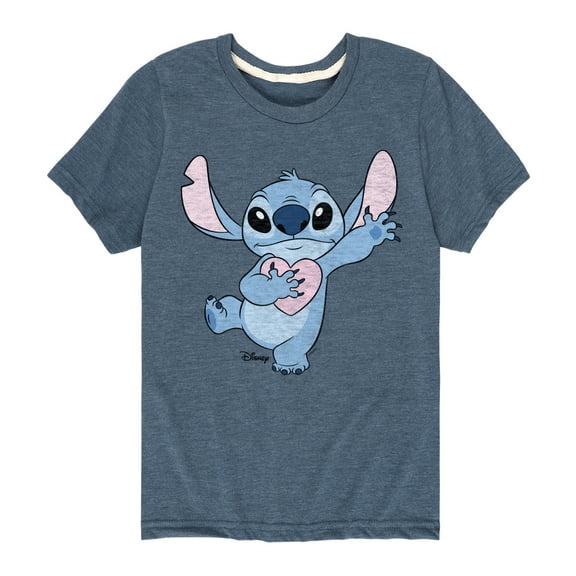 Disney - Lilo & Stitch - Stitch Hearts You - Toddler & Youth Short Sleeve Graphic T-Shirt