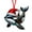 D, variant on Christmas Ornament Flat 2D Acrylic Lion Wearing Santa Hat Charm Christmas Hanging Ornament with Rope
