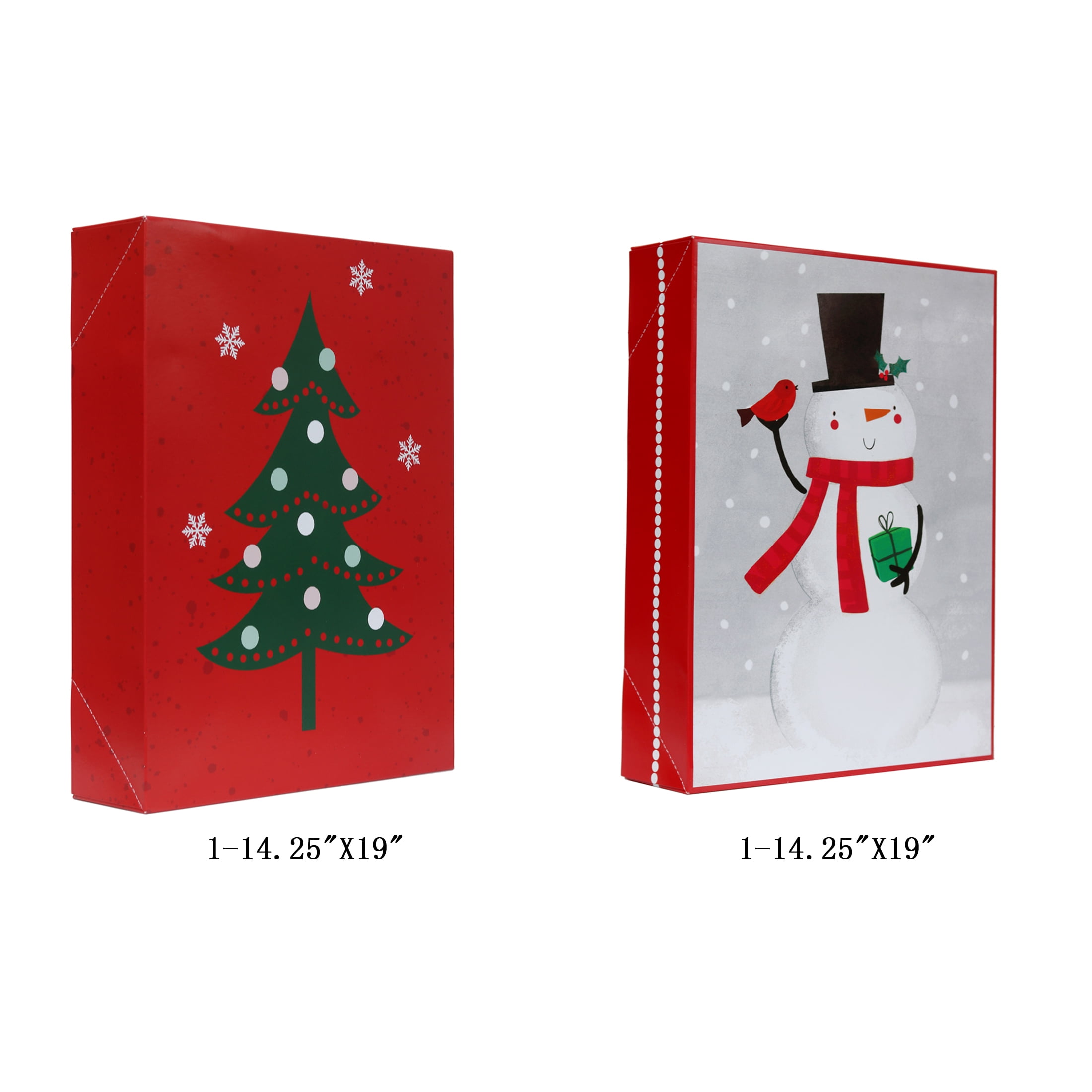 Coffret de Noël rouge et blanc Holiday Time, taille Robe, paquet de 2