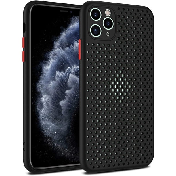 1 funda para teléfono transpirable hueca (iPhone 12 pro negro). Ormromra CZDZ-ZH30-8