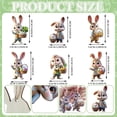 thumbnail image 3 of 12-Piece Wooden Easter Egg Bunny Decoration - Outdoor and Home Pendant Set without Ropes, 3 of 6