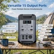 ABOK 3600W Portable Power Station, 3840Wh LiFePO4 Solar Generator for Home Backup, RV, Camping, Off-Grid & Emergency Power