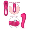 thumbnail image 2 of Mujeres Lengua Lamiendo Masajeador Vibración Impermeable Mujer Chupando Masaje Dispositivo Rosa Rojo, 2 of 8