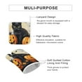 thumbnail image 3 of Pumpkin Lantern Black Cat Oven Mitts And Pot Holders Sets of 4 Oven Gloves Set Potholders for Kitchen Cooking Baking Grilling Anti Scald Hot Pads And Heat Resistant, 3 of 6