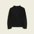 thumbnail image 2 of SHTXOZHI Boys Girls Mock Neck Long Sleeve Undershirts Solid Color Basic Tee Tops for Toddler Kids, 2 of 3