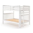 thumbnail image 3 of Bedz King Bunk Beds Full over Full Mission Style with End Ladder, White, 3 of 9