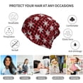 thumbnail image 5 of Disketp Snowflake red plaid Slouchy Beanie Hip-Hop Soft Lightweight Running Beanie Adult Hats Chemo Cap for Men Women, 5 of 8