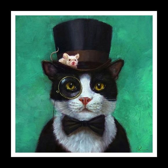 Tuxedo Cat, Framed Art by Lucia Heffernan