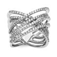 thumbnail image 1 of Bague en Argent Sterling Rhodié Poli CZ Taille 7, 1 of 3