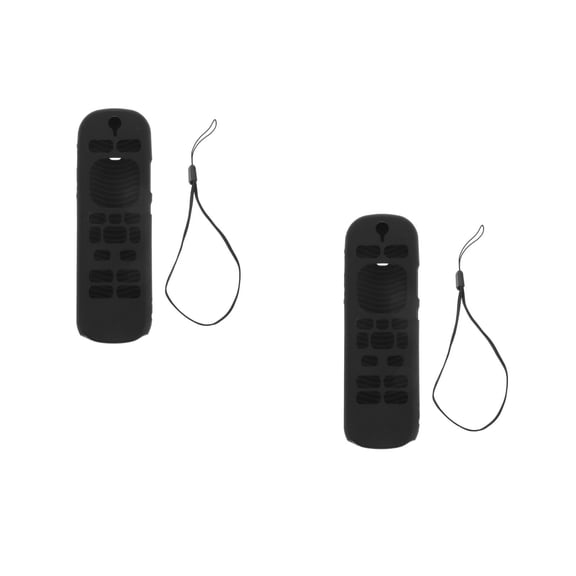 2 Pack Holders Remote Control Protective Shell 14.7X4.7X2CM Black