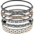 thumbnail image 1 of wonima11 5pcs Hairbands for Women, 5 Rhinestone Beaded Headbands, Head Bands for Women's Hair Fashionable Handmade Crystal Beaded Elastic hairbands, 20-26.8"(51-68cm), 1 Count (Pack of 5), HAIRBAND, 1 of 1