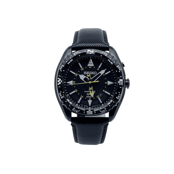 Seiko Prospex Kinetic GMT Steel 45mm Black Dial Mens Auto-Quartz Watch  SUN057 