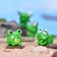 thumbnail image 6 of JZROCKER Cute Cartoon Tiny Frog Figures for Desk Car Decorations Art Sculpture, 6 of 12