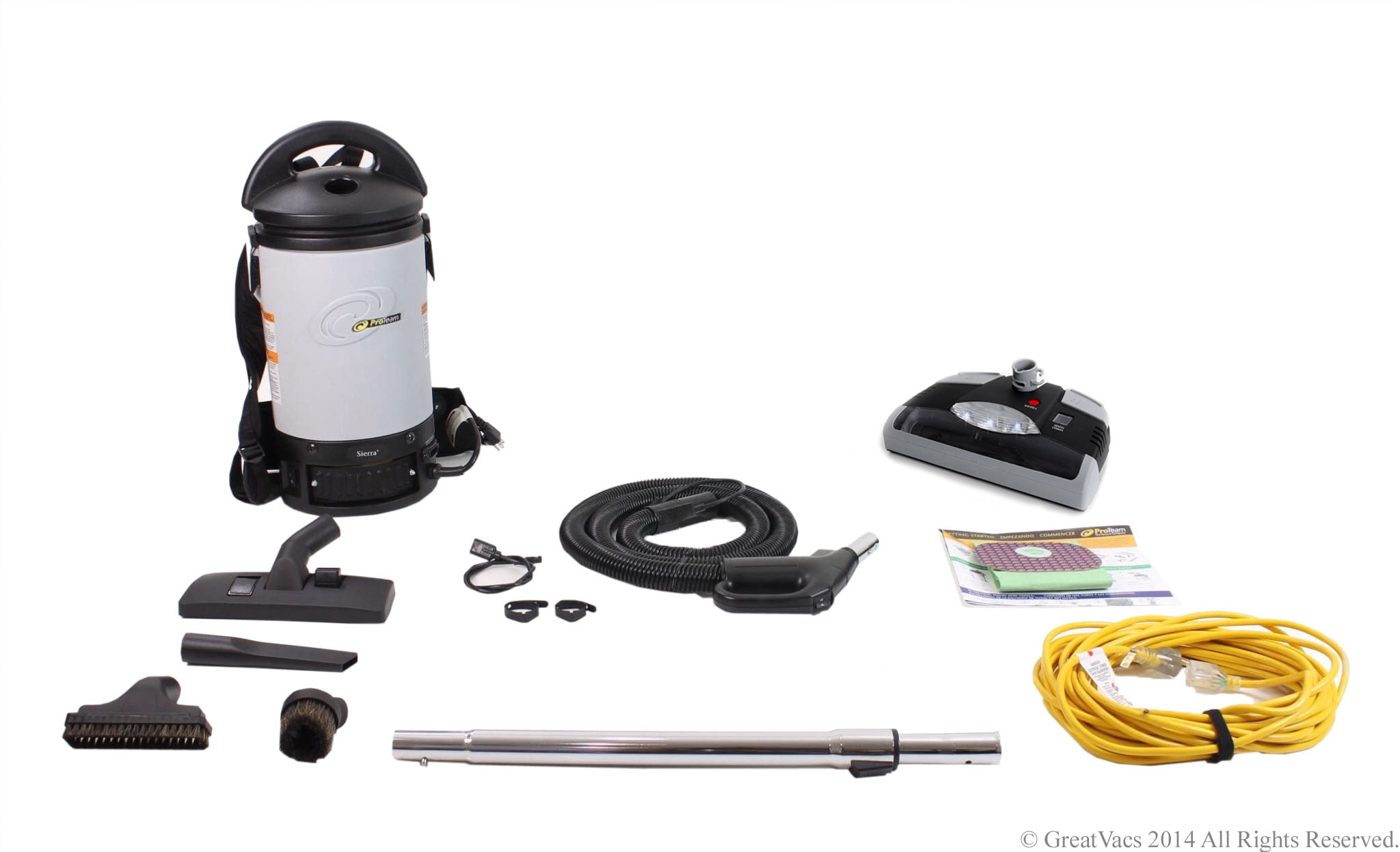 Sierra Backpack Proteam Commercial Vacuum with 32MM Tools and Electric