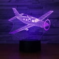 thumbnail image 5 of YSITIAN 3D Plane Aircraft Night Light Lamp Illusion 7 Color Changing Touch Switch Table Desk Decoration Lamps Led Christmas Gift with Acrylic Flat ABS B E1116-234, 5 of 6