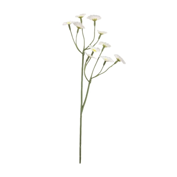 LKZQHMC 1Pcs White Small Artificial Flowers Faux Silk Daisies Fake Wildflowers with Stems for DIY White Wedding Bouquets Floral Arrangements Party Decor Centerpieces Decorations (Vase Not Included)