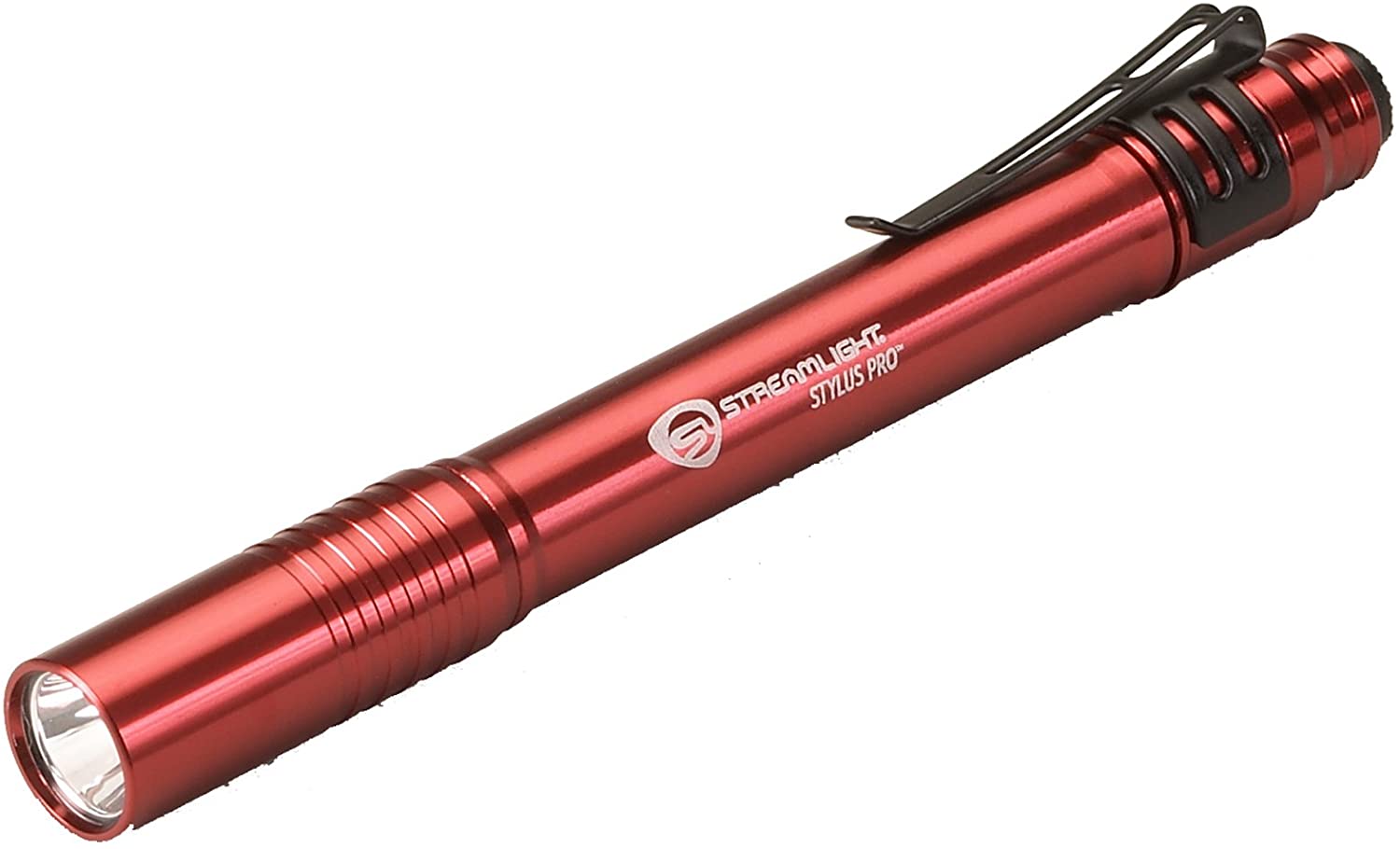 Streamlight 66120 Stylus Pro PenLight with White LED and Holster, Red