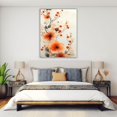 thumbnail image 4 of Mudket Orange Poppy Watercolor Canvas Wall Art, Framed Ready to Hang, Floral Botanical Print, Modern Wall Decor for Living Room Bedroom - 12"L x 8"W, 4 of 10