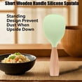 thumbnail image 7 of Short Wooden Handle Silicone Spatula, Ngxiha Multifunction Spatula Cooking Spoon, Silicone Spoon with Wooden Handle, Heat-Insulation Heat-Resistant Spoons for Rice Cooker, 7 of 7
