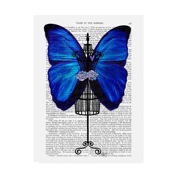 Trademark Fine Art 'Mannequin, Blue Butterfly' Canvas Art by Fab Funky
