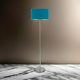 thumbnail image 6 of Sie 59 Inch Floor Lamp- Aqua Blue Linen Shade- Round Base- Silver Metal, 6 of 6