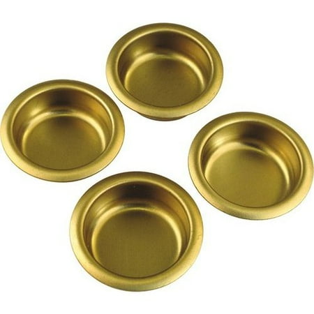 - Hickory Hardware Builders Hardware 1 Inch Diameter Finger Polished Brass Cabinet Pull - Pack of 4 CBH2006