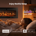 thumbnail image 4 of 50 inch Wall Mounted Electric Fireplace Indoor Recessed Fireplace Heater with Touch Screen, Timer, Adjustable Flame Color and Speed, 4 of 10
