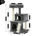 thumbnail image 3 of Pefilos Cat Tree Tower for Indoor Cats Cat Condo for Outside with Sisal Scratching Posts, Scratching Board, Plush Perch, Cat Tree for Adult Cats Kitty Kitten Play House, Gray, 3 of 12