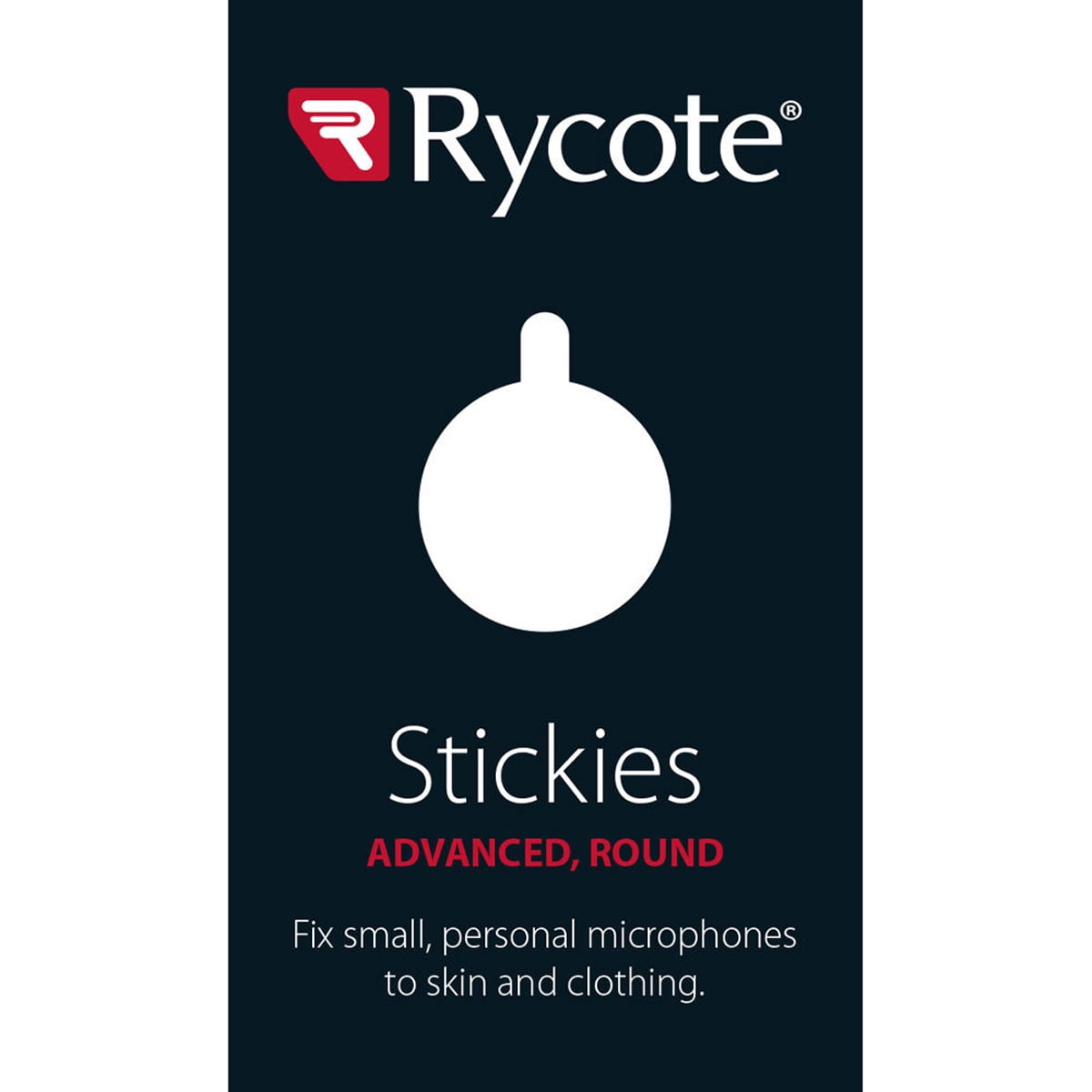 Rycote Stickies Advanced for Lavalier Microphones, 23mm Round, Bag of 100
