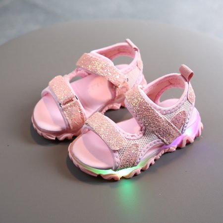 

Njoeus Children Kids Baby Girls Boys Bling Led Light Luminous Sport Sandals Shoes Clearance