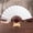 White, variant on Chinese Floral Lace Silk Folding Fan with Tassel Pendant for Weddings, Dancing Parties, and Home Decoration White