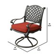 thumbnail image 2 of iPatio Outdoor Aluminum Swivel Rocker Dining Chairs with Cushions: Weather-Resistant, Modern, Durable , Comfortable Dining Arm Chairs for Patio, Garden, and Backyard, Set of 2 (Terracotta), 2 of 5