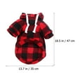 thumbnail image 2 of Mobutofu 1Set Black Polyester Christmas Pet Costume for Dogs Featuring a Grid Pattern for a Merry Celebration, 2 of 8