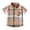 Bronze, variant on LPKRT Boys Short Sleeve Shirt Classic Fit Plaid Pattern Print Button Down Shirt Modest Comfortable Summer Collared Tees Red 9-12 Months