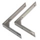 thumbnail image 3 of Soportes de estante de pared en forma de L Baoblaze 4 piezas Acero inoxidable, 3 of 8