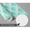 thumbnail image 6 of S4Sassy Self-Stick Decorative Wallpaper, Plam Leaf Wall Paper, Vinyl Waterproof Contact Paper, Blue, 25"X 240" Removable Renter Friendly Walls Covering For Bedroom, Dining Room, 6 of 9