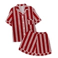 thumbnail image 4 of MIASHUI Pyjama Confortable pour Filles, Ensemble T-Shirt à Manches Courtes et Short Léger pour l'Été, 4 of 4
