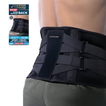 Copper Fit Ultra Support Back Brace – Plus Size (Fits Waist 36”–56”), Unisex, Black