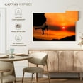 thumbnail image 5 of Elephant Stock Climber Against Pretty Sky Wall Art - Horizontal Canvas Wall Art - Living Room Wall Decor - Nature Canvas - Orange And Black Decor - 39" x 26", 5 of 8