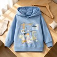 thumbnail image 2 of Hessimy 2-3 Years Toddler Boys Monster Truck and Dinosaur Graphic Pullover Hoodie,Fun Print Long Sleeve Sweatshirt, 2 of 9