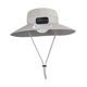 thumbnail image 3 of Sombrero de viaje ajustable y recargable para verano, ideal para acampar y hacer senderismo. Gris claro, 3 of 9