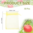 thumbnail image 2 of 50Pack Fruit Protection Bags, 5.9x3.9inch Netting Cover Bag, Yellow, 2 of 6